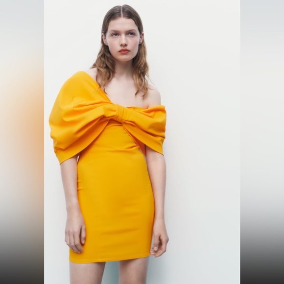 Arizona Sunset Criss-Cross Bow Back Dress Yellow